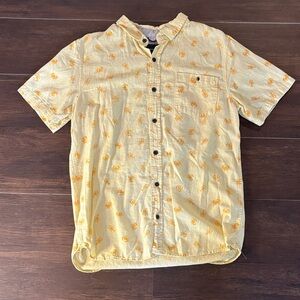 Modern Amusement Light Yellow Casual Button Shirt